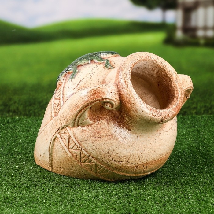 Горшок  Горшок "Амфора с ящерицей" лежачее, малое, 22х42см