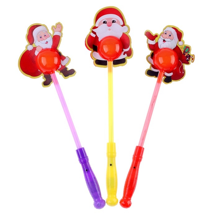Новый год! Световая палочка «Дед мороз», виды МИКС Новый год! Световая палочка «Дед мороз», виды МИКС