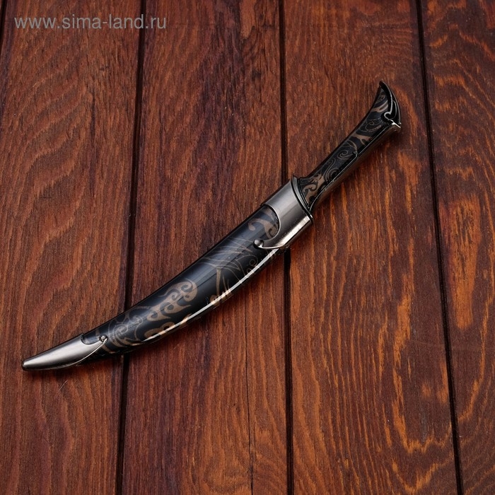 Нож черный в чехле (узор) пластик, 28 см Нож черный в чехле (узор) пластик, 28 см