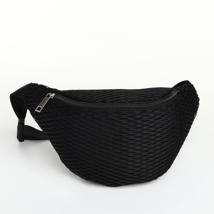 Поясная сумка на молнии, цвет чёрный Поясная сумка на молнии, цвет чёрный