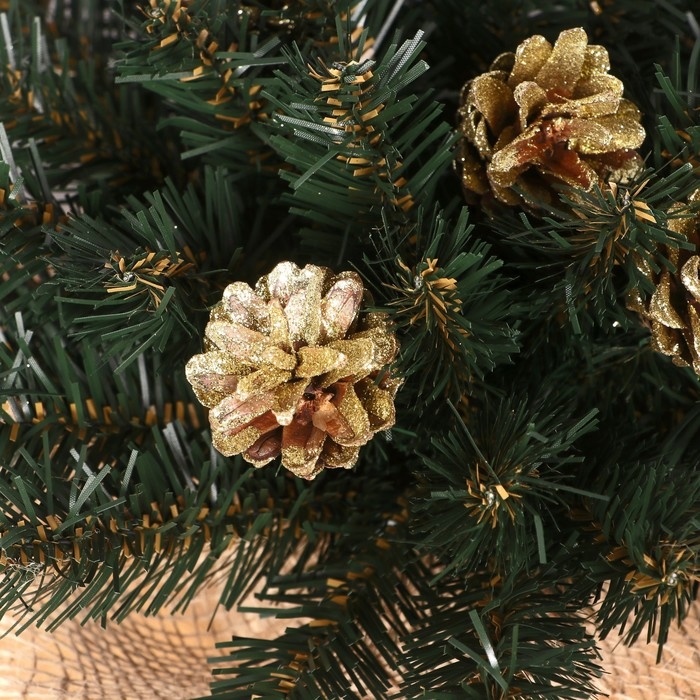 Новогодняя композиция  Новогодняя композиция "Классическая" шишки золото 25 см