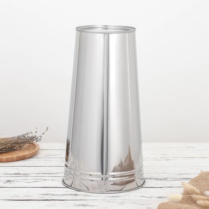 Вазон без ручек, 9 л, h=39 см, нержавеющая сталь, ГОСТ Вазон без ручек, 9 л, h=39 см, нержавеющая сталь, ГОСТ