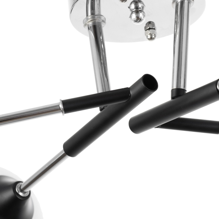 Люстра Люстра "Индис" 4хЕ27 40Вт черно-хромовый 60х60х26 см