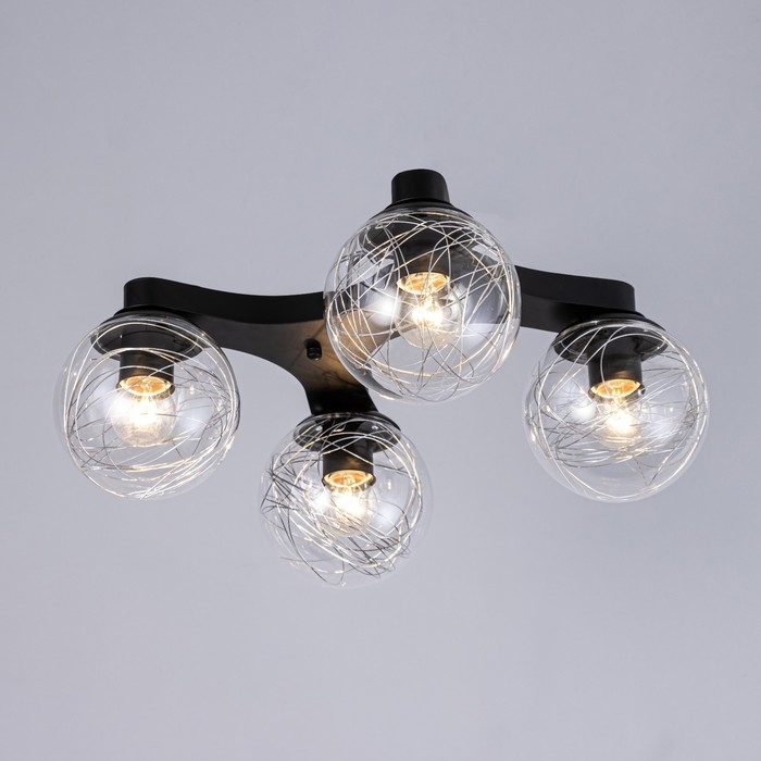 Люстра 2795/4 E27 40Вт черный 50х50х20 см BayerLux Люстра 2795/4 E27 40Вт черный 50х50х20 см BayerLux