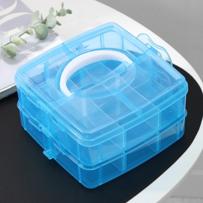 Органайзер для хранения, 2 яруса, 12 ячеек, 16×15×9 см, цвет МИКС Органайзер для хранения, 2 яруса, 12 ячеек, 16×15×9 см, цвет МИКС