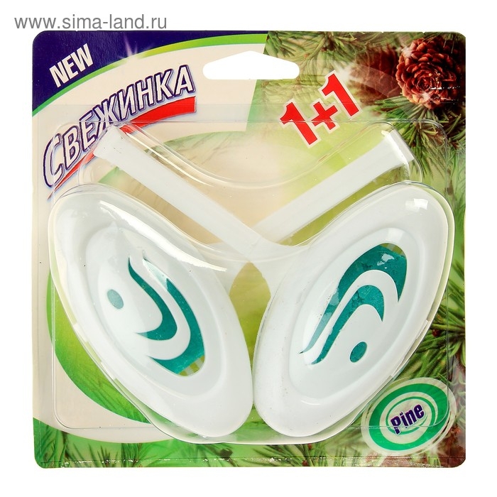 Подвесной очиститель для унитаза, Свежинка  Подвесной очиститель для унитаза, Свежинка "Лес", 2шт, 30 гр