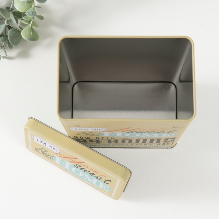 Шкатулка металл прямоугольная Шкатулка металл прямоугольная "Дом, милый дом" 7,8х12,2х18,6 см