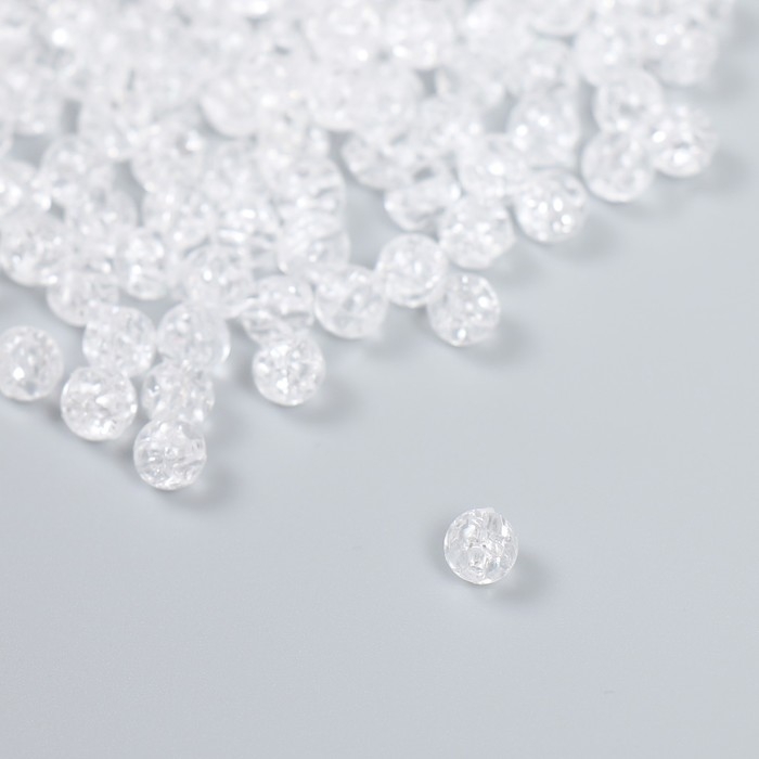 Бусины для творчества пластик Бусины для творчества пластик "Перламутр прозрачный" набор 20 гр 0,6х0,6х0,6 см