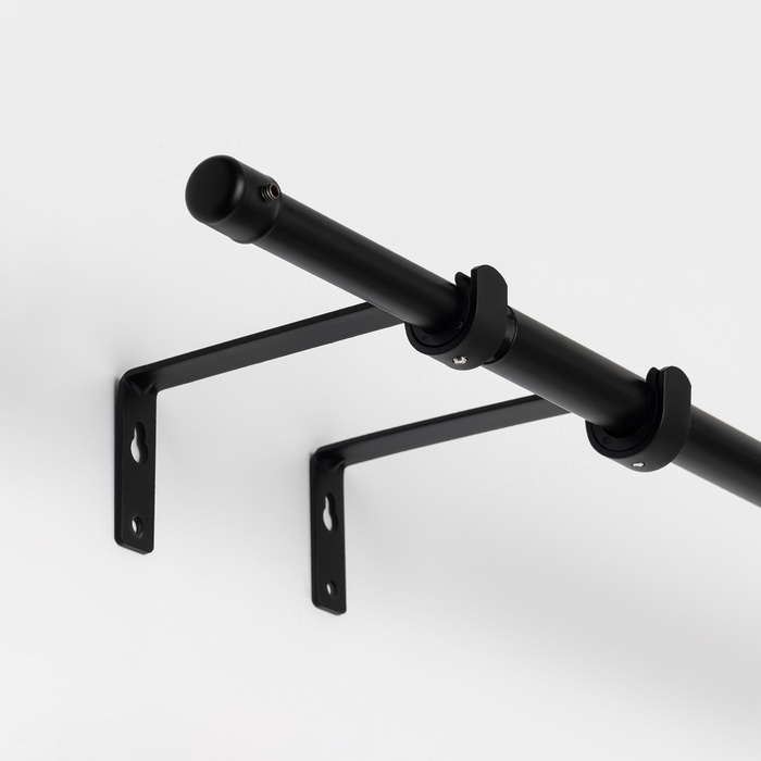 Карниз однорядный кованый, 160-300 см, телескопический, металл, черный Карниз однорядный кованый, 160-300 см, телескопический, металл, черный