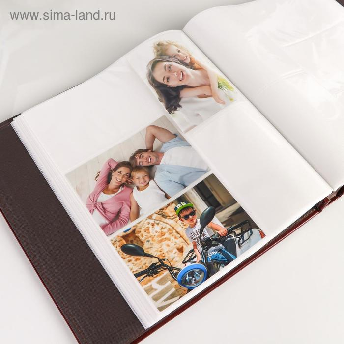 Фотоальбом на 500 фото 10х15 см Фотоальбом на 500 фото 10х15 см "Узорный кант" кожзам,в коробке 5,5х34х32 см