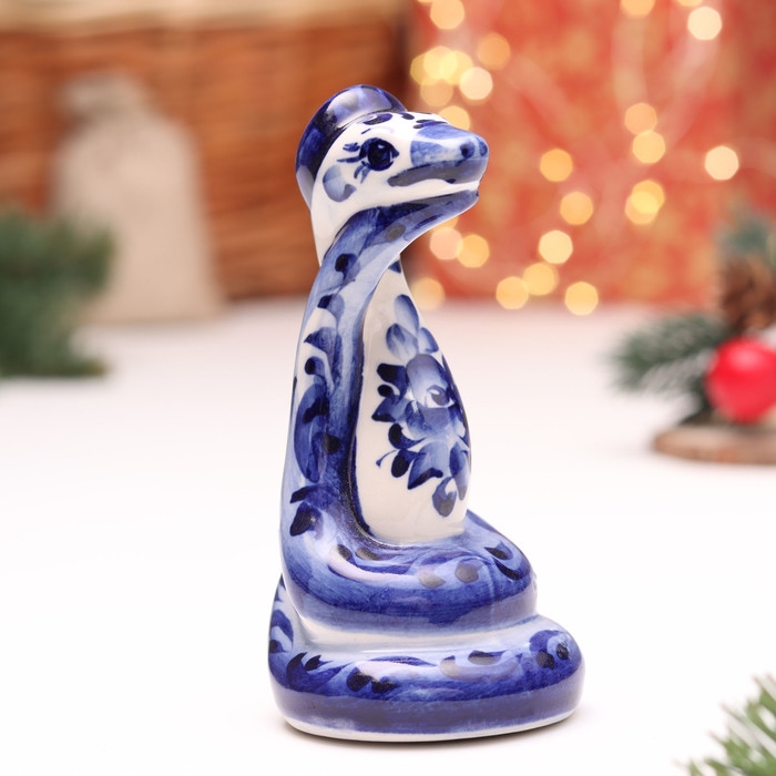 Сувенир Сувенир "Змея", №4, гжель, 11 см