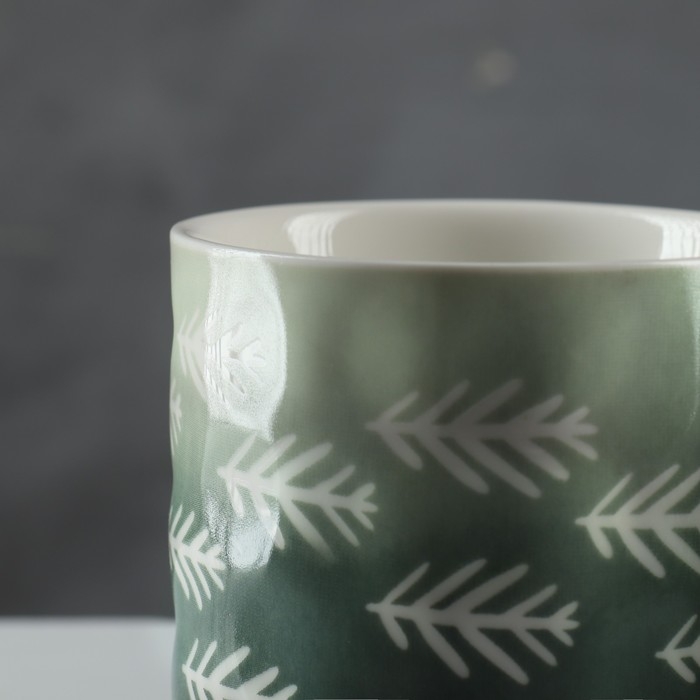 Кружка керамическая Forest, 350 мл, цвет белый