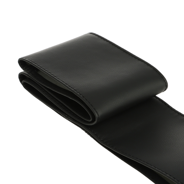 Оплетка на руль сшивная, экокожа, черная, нить, игла, размер L, 38-40 см Оплетка на руль сшивная, экокожа, черная, нить, игла, размер L, 38-40 см