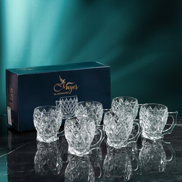 Набор кружек стеклянных «Алиса», 6 шт, 150 мл, Иран