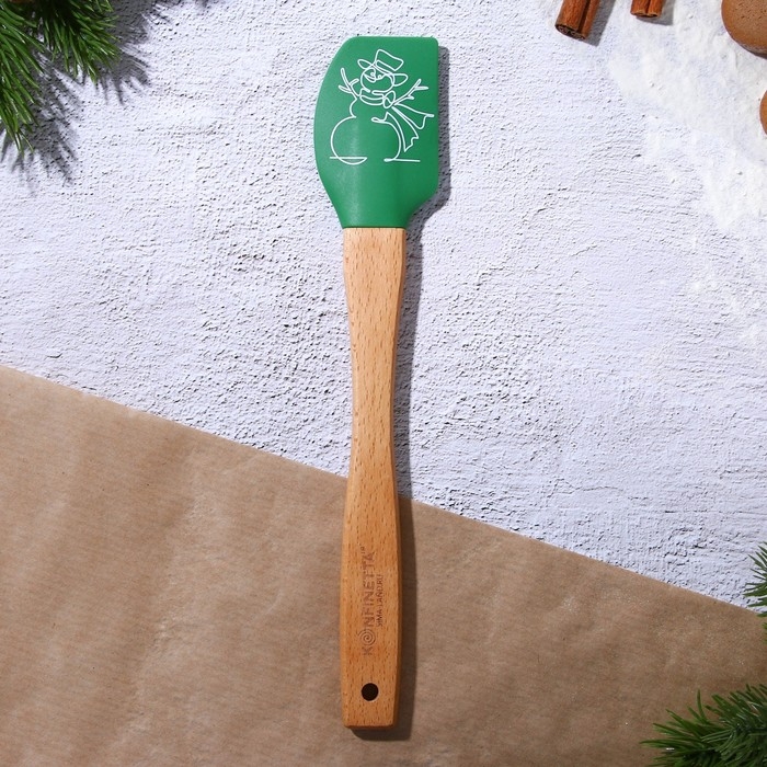 Новый год. Лопатка силиконовая «Снеговик», 23.3 х 4.3 см Новый год. Лопатка силиконовая «Снеговик», 23.3 х 4.3 см