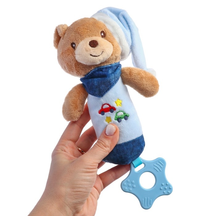 Пищалка - погремушка «Мишка», с прорезывателем, Mum&Baby Пищалка - погремушка «Мишка», с прорезывателем, Mum&Baby