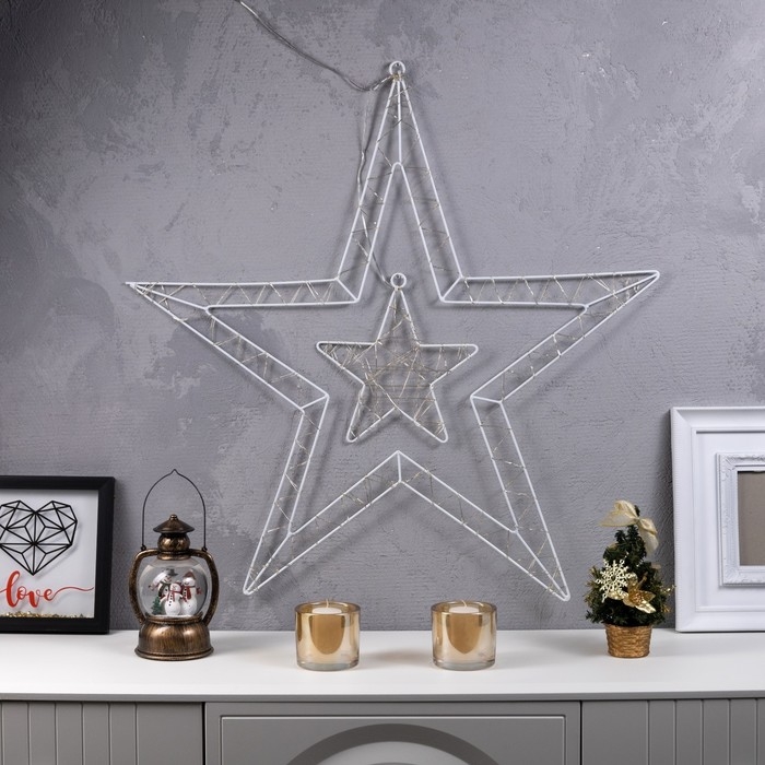 Светодиодная фигура «Звезда» 80 см, металл, 220 В, 8 режимов, свечение тёплое белое Светодиодная фигура «Звезда» 80 см, металл, 220 В, 8 режимов, свечение тёплое белое