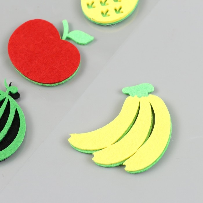 Наклейка фетр Наклейка фетр "Спелые фрукты" 21х12,3 см