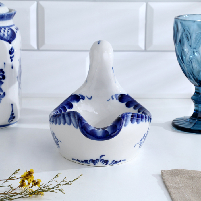 Подставка под половник «Уточка», 13х21 см, гжель Подставка под половник «Уточка», 13х21 см, гжель