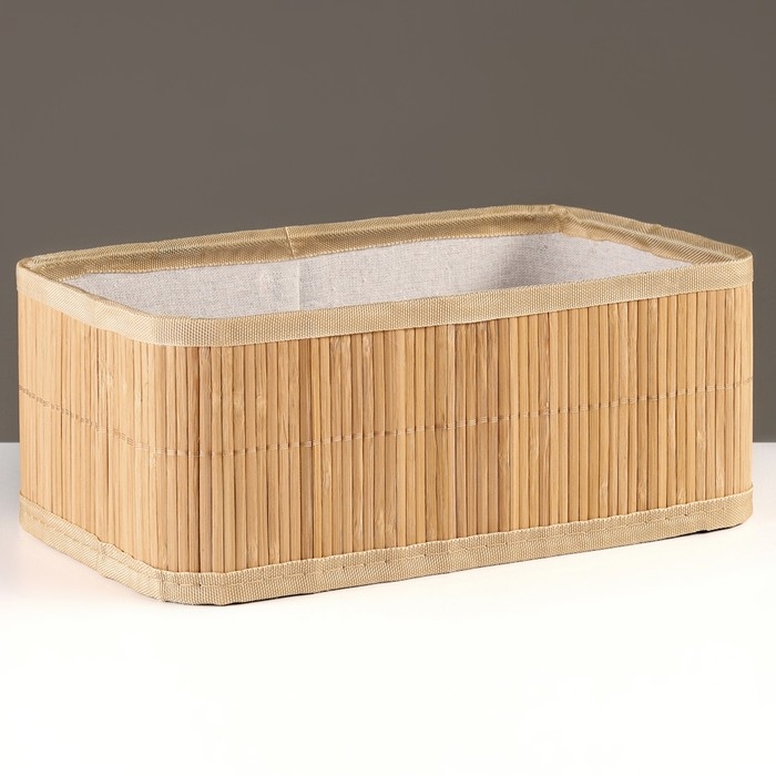 Корзина стеллажная Корзина стеллажная "Бамбук", 30 х 20 х 12 см, бамбук