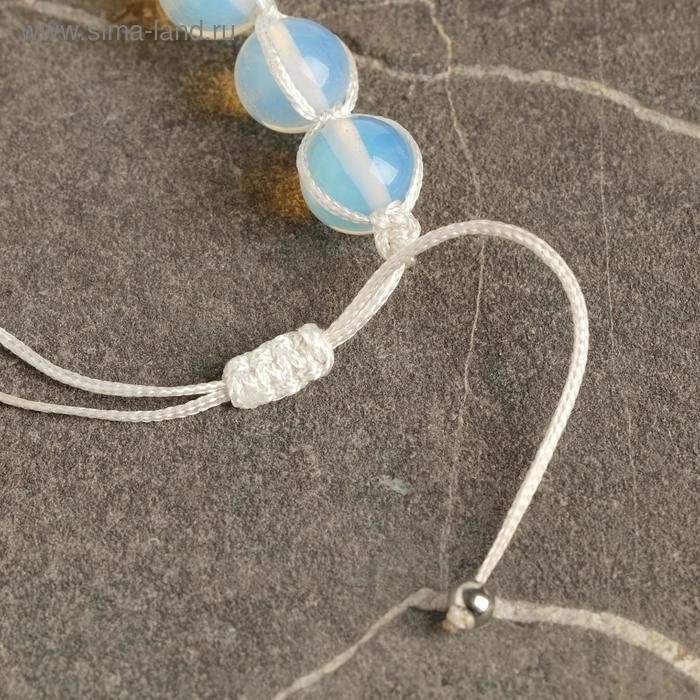 Браслет шар №10 «Лунный камень» шамбала, d=6 см Браслет шар №10 «Лунный камень» шамбала, d=6 см