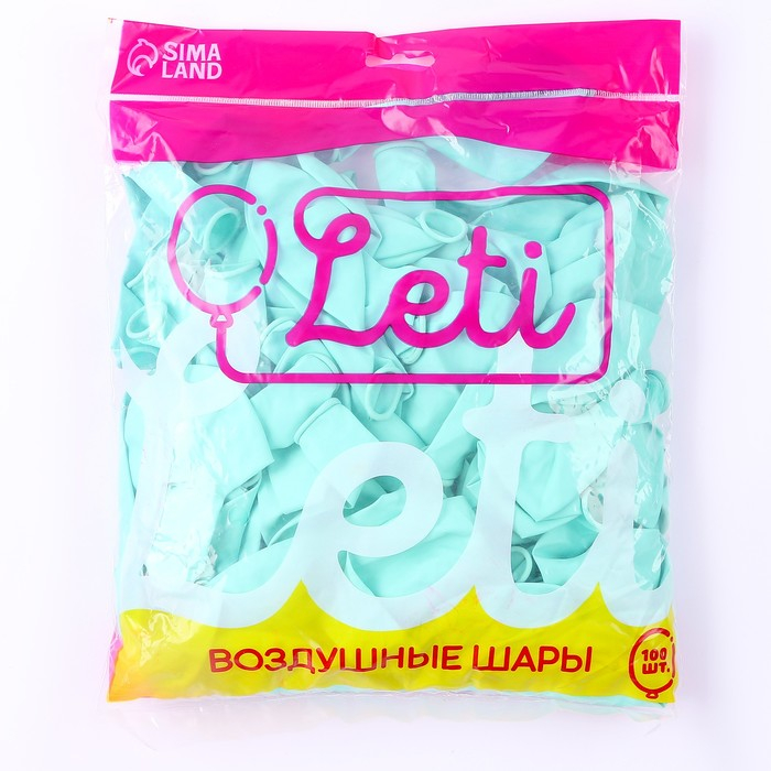 Шар латексный 12" &laquo;Макарун&raquo;, набор 100 шт., цвет голубой