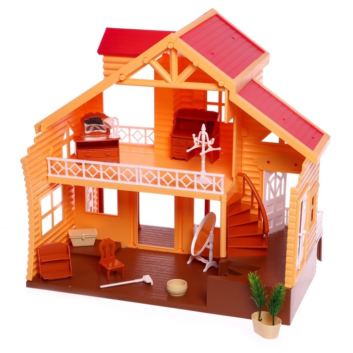 Дом-дача для зверей, с мебелью и аксессуарами Дом-дача для зверей, с мебелью и аксессуарами