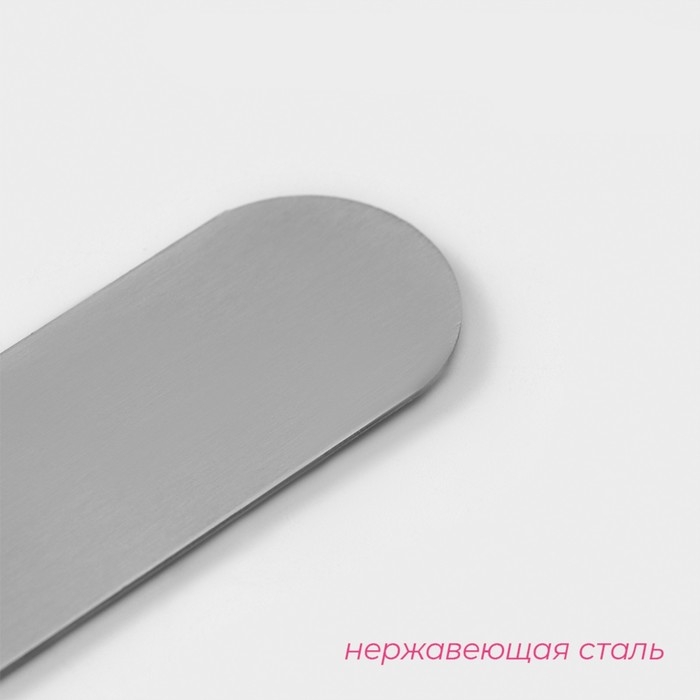 Кондитерская лопатка - палетка изогнутая Доляна, 36,5×3 см, рабочая часть 24,5 см, цвет серебристый