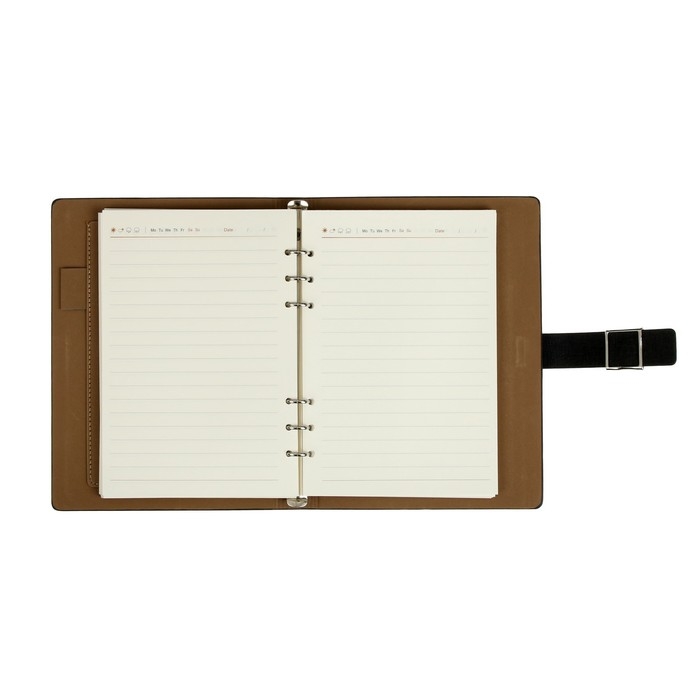 Органайзер Органайзер "NEW" А5, с хлястиком, 92 листа в линейку, обложка кожзам, МИКС