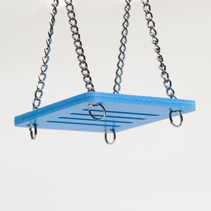 Качели для грызунов на цепочках, 8,5 х 7 см, вспененный ПВХ, голубые Качели для грызунов на цепочках, 8,5 х 7 см, вспененный ПВХ, голубые