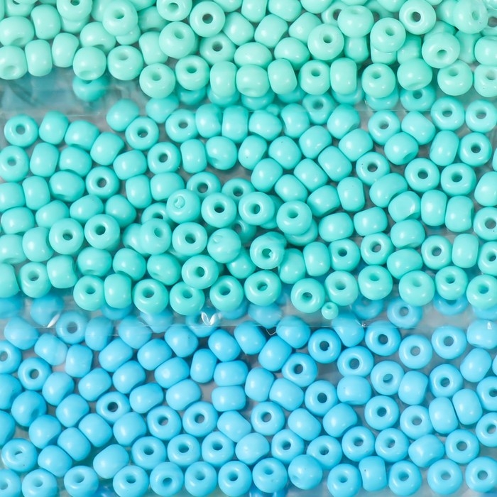 Бисер круглый 6/0  Бисер круглый 6/0 "Цвета океана" 6 цветов х 10 гр 20х8 см