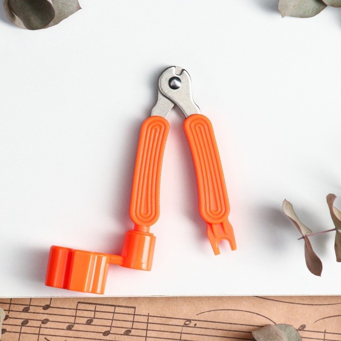 Машинка для намотки 3в1 Music Life, намотка, съем, резка струн, оранжевая Машинка для намотки 3в1 Music Life, намотка, съем, резка струн, оранжевая