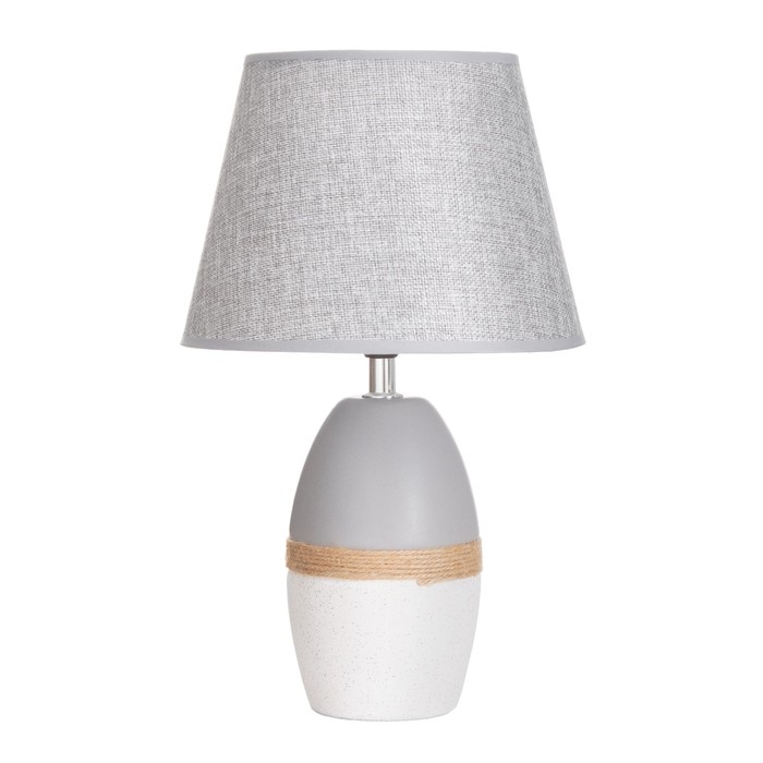 Лампа настольная Лампа настольная "Никола" 1х40Вт Е14 бело-серый 23х23х38см