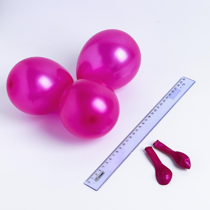 Шар латексный 5 Шар латексный 5", металл, набор 100 шт., водные бомбочки, цвет фуксии