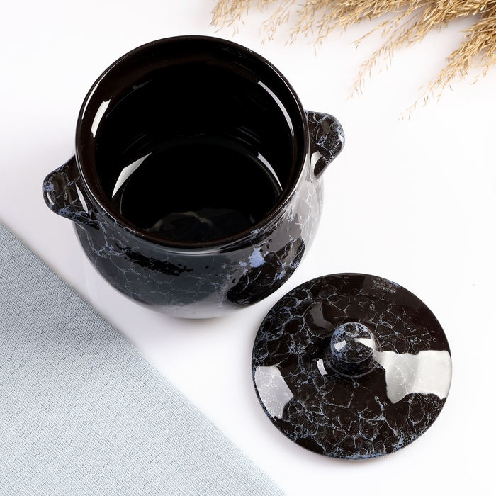 Горшок керамический для запекания "Пиканто" 0,65л / 12,5х11,5см, вуаль