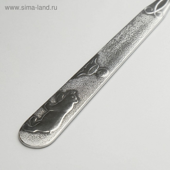 Нож детский столовый «Колобок», h=17 см, толщина 1,5 мм, цвет серебряный Нож детский столовый «Колобок», h=17 см, толщина 1,5 мм, цвет серебряный