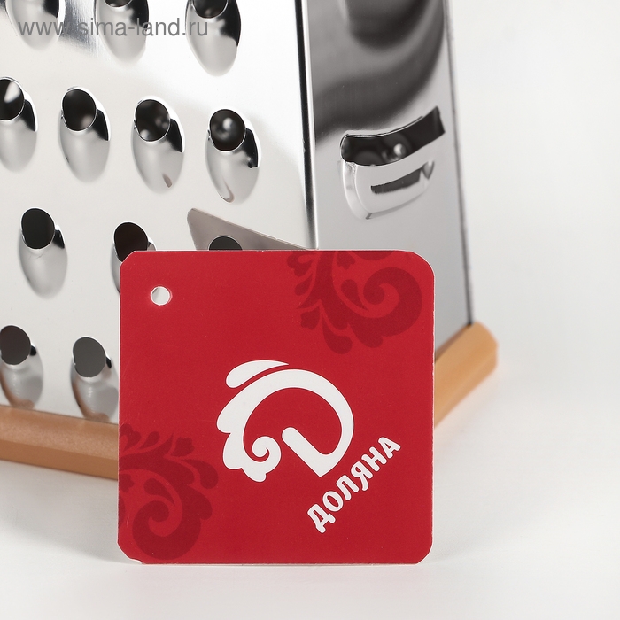 Тёрка четырёхгранная Доляна «Деревенька», 22×9 см, цвет коричневый Тёрка четырёхгранная Доляна «Деревенька», 22×9 см, цвет коричневый