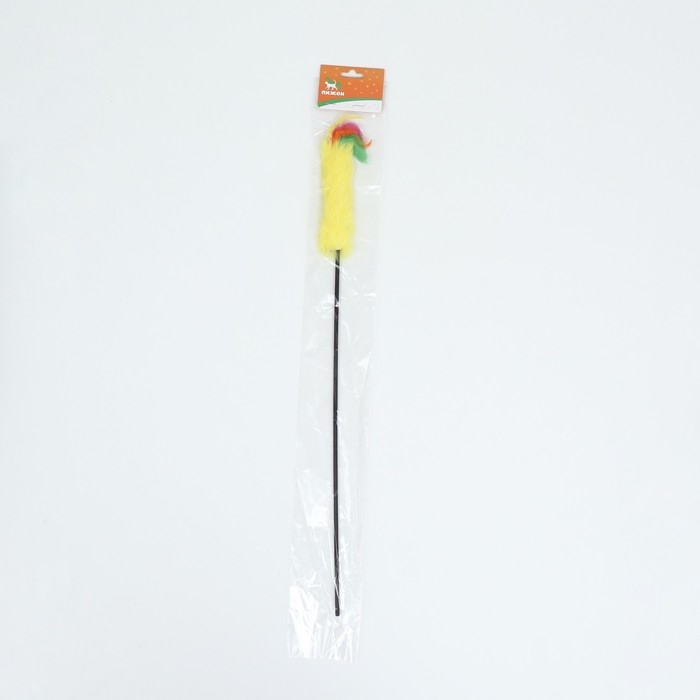 Дразнилка меховая  Дразнилка меховая "Камыш", жёлтая