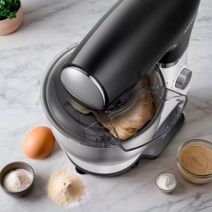 Миксер Kitfort КТ-3441, планетарный, 1000 Вт, 5.5 л, 8 скоростей, чёрно-серебристый Миксер Kitfort КТ-3441, планетарный, 1000 Вт, 5.5 л, 8 скоростей, чёрно-серебристый