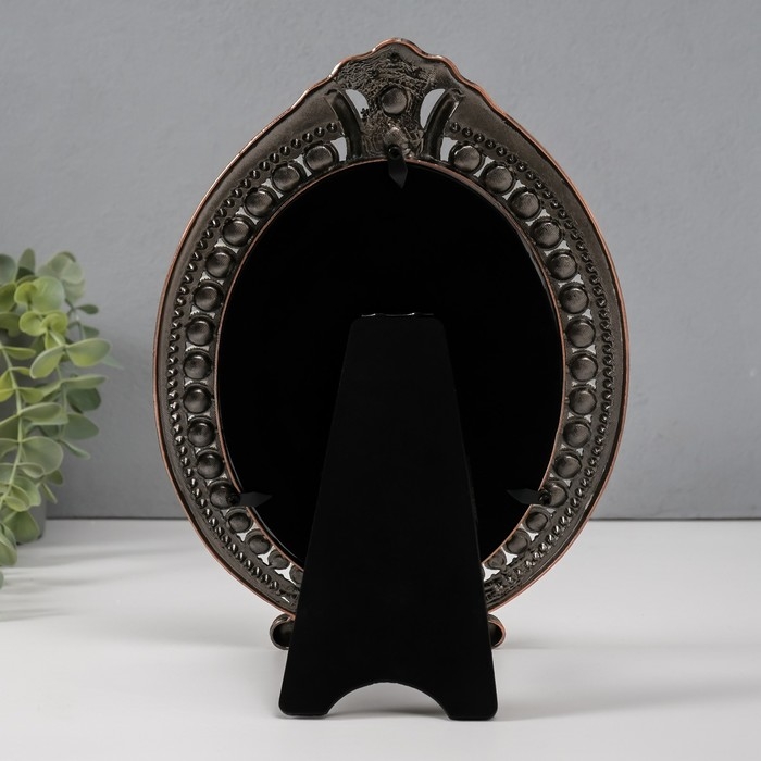 Фоторамка металл, стекло 13х18 см Фоторамка металл, стекло 13х18 см "Нега" красная медь, стразы, жемчужины 1,7х17,3х25 см