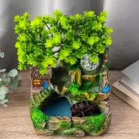 Фонтан настольный &laquo;Домик у пруда&raquo;, 13&times;17&times;27 см, с подсветкой