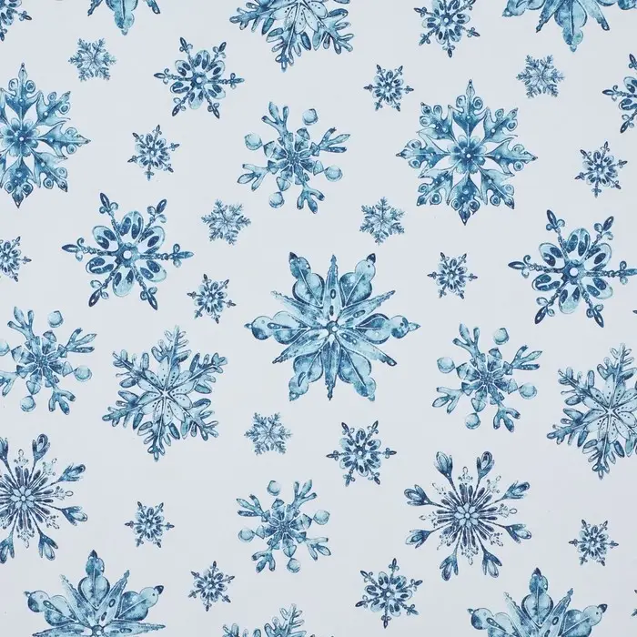 Бумага упаковочная крафтовая «Снежинки», 50 х 70 см