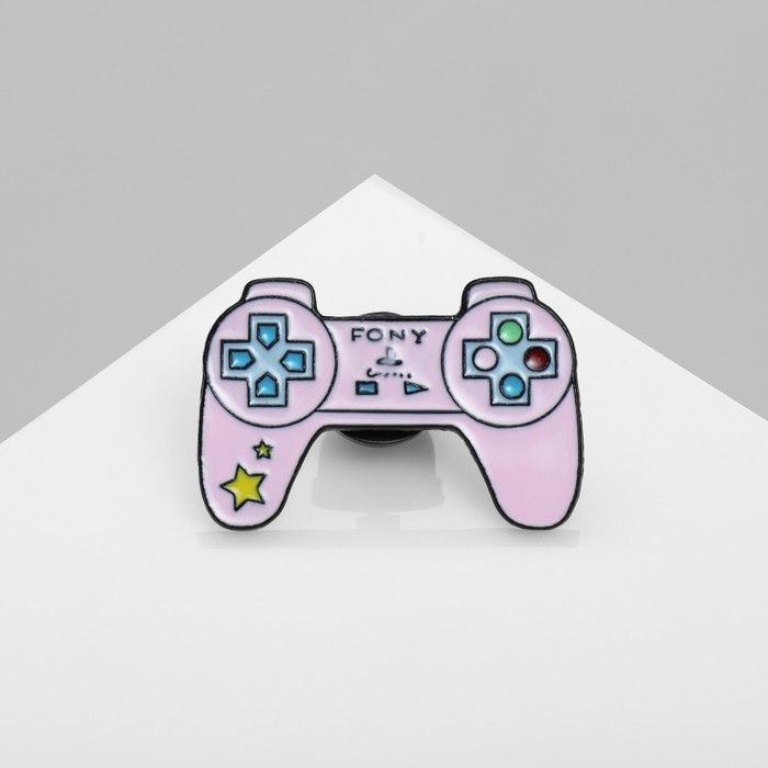 Значок «Джойстик», цветной в чёрном металле Значок «Джойстик», цветной в чёрном металле