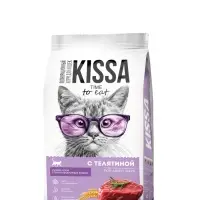 Сухой корм для стерилизованных кошек KISSA, с телятиной, полнорационный, 1.5 кг
