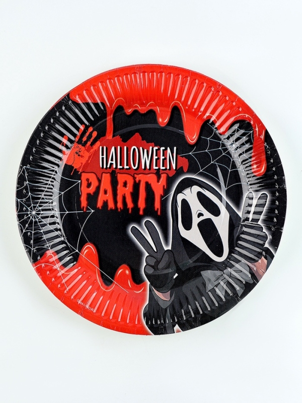 Набор бумажной посуды одноразовый Набор бумажной посуды одноразовый "Halloween party" 6 тарелок, 6 стаканов