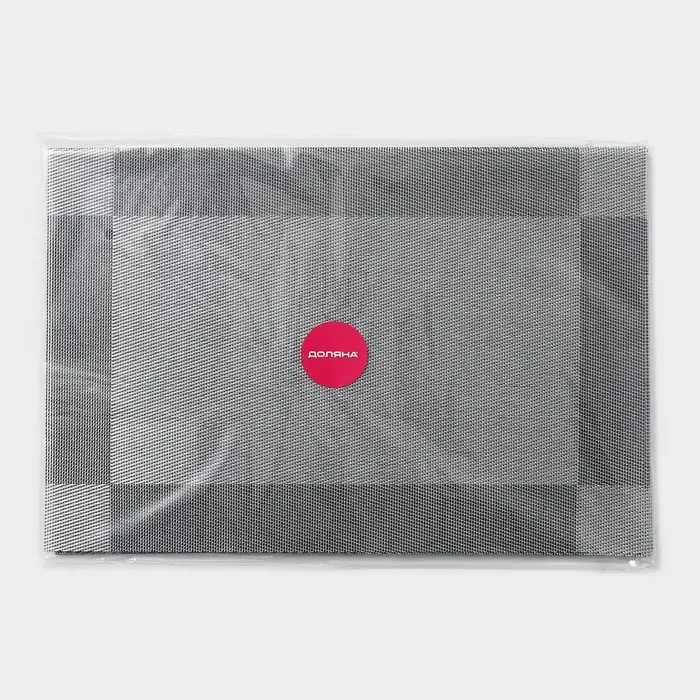 Салфетка сервировочная на стол Доляна &laquo;Шахматы&raquo;, 45&times;30 см, серебристая