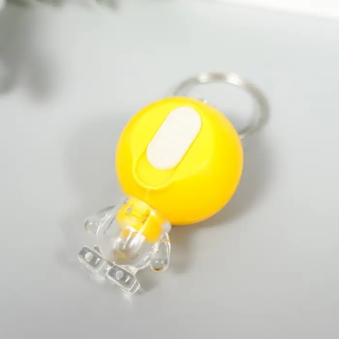 Фонарик свет на кольце  Фонарик свет на кольце "Смайлик-малыш с ножками" мигает МИКС 4х2,5х2,7 см