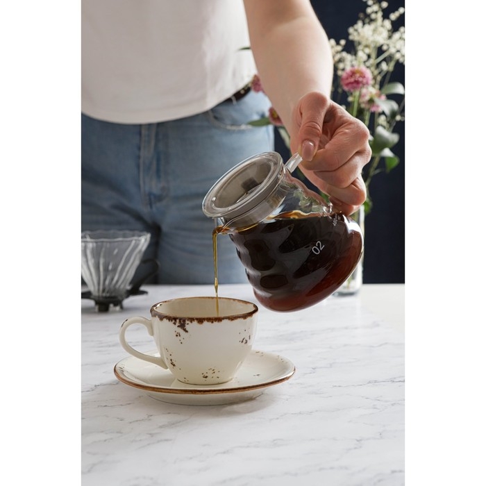 Пуровер стеклянный для заваривания кофе «Арабика», 600 мл Пуровер стеклянный для заваривания кофе «Арабика», 600 мл