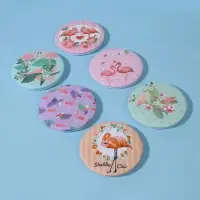 Зеркало складное «Flamingo Love», d = 7,5 см, рисунок МИКС