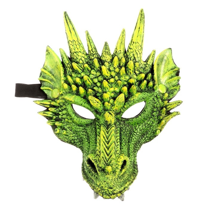 Маска Дракон, зеленый 21х30 Маска Дракон, зеленый 21х30